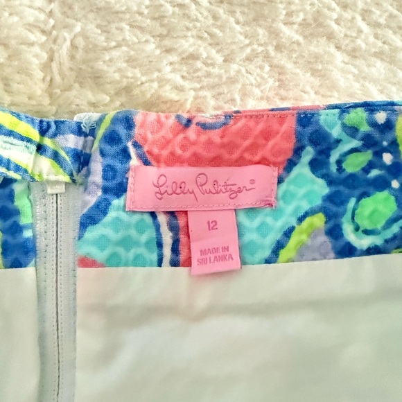 Lilly Pulitzer “Conch Republic” Blue Pink Paisley Skort – Vintage Resort Wear - Picture 3 of 5